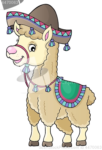 Image of Llama in sombrero theme 1