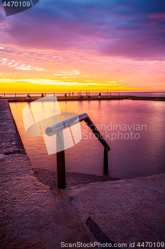 Image of Vivid sunrise views across Mona Vale Rock Pool