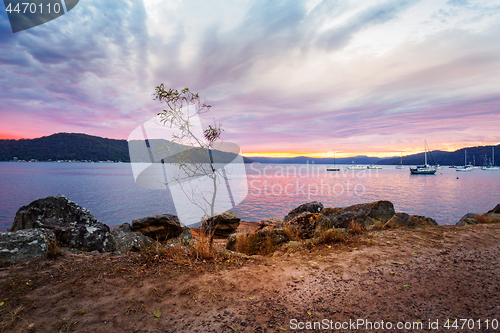 Image of Cloudy sunrise at Brooklyn foreshore Australia