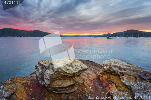 Image of Sunrise skies over Brooklyn foreshore