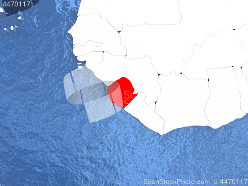 Image of Sierra Leone on globe