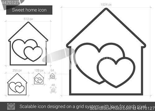 Image of Sweet home line icon.