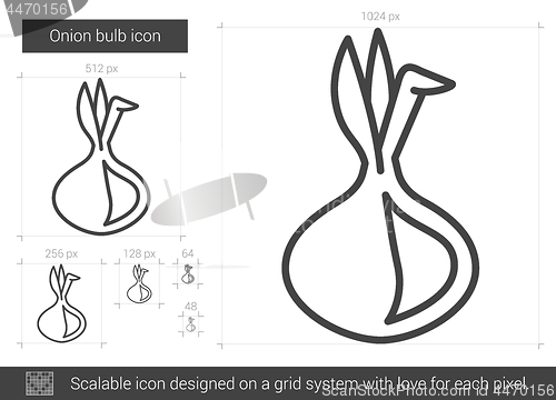 Image of Onion bulb line icon.