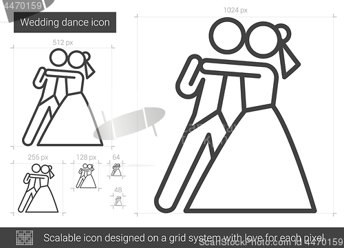 Image of Wedding dance line icon.