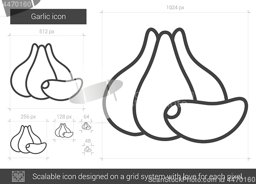 Image of Garlic line icon.