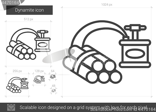 Image of Dynamite line icon.