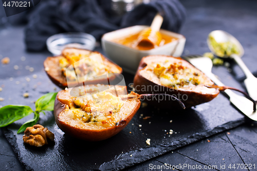 Image of pear with cheese