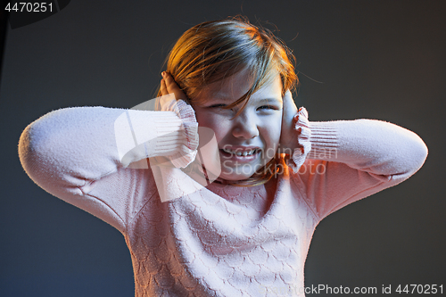 Image of The anger and surprised teen girl