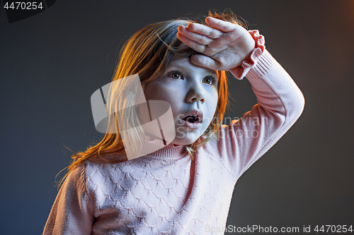 Image of The anger and surprised teen girl