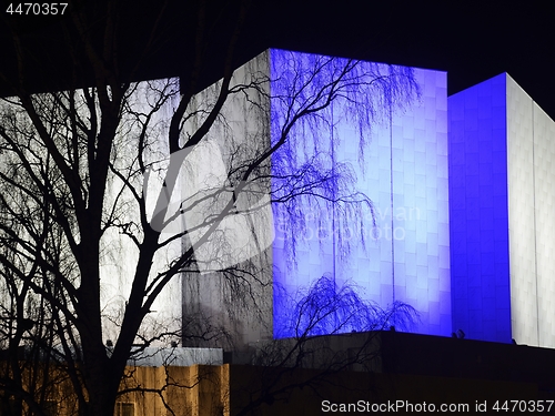 Image of HELSINKI, FINLAND – DECEMBER 6, 2018: view of the building of 