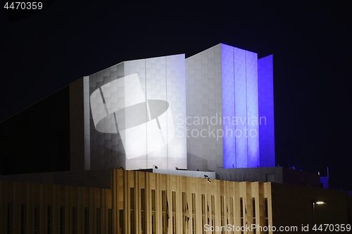 Image of HELSINKI, FINLAND – DECEMBER 6, 2018: view of the building of 