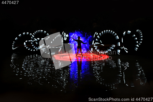 Image of Long Exposure Light Painted Imagery With Color