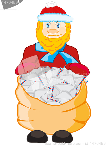 Image of Grandparent frost with bag of the letters