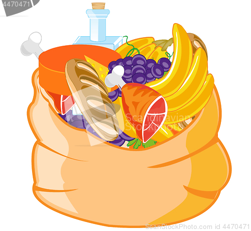 Image of Bag with product on white background is insulated