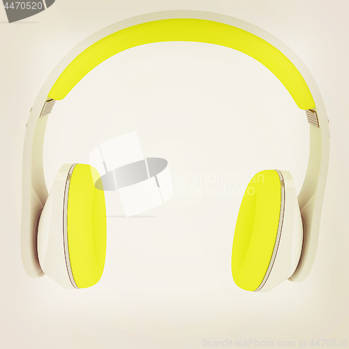 Image of Best headphone icon. 3d illustration. Vintage style