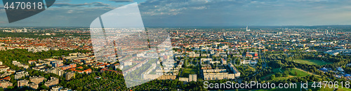 Image of Aerial panorama of Munich. Munich, Bavaria, Germany