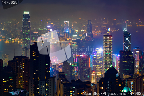 Image of Hong Kong skyscrapers skyline cityscape view