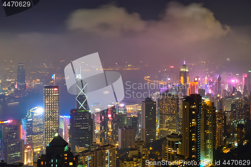 Image of Hong Kong skyscrapers skyline cityscape view