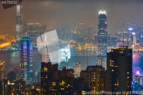 Image of Hong Kong skyscrapers skyline cityscape view