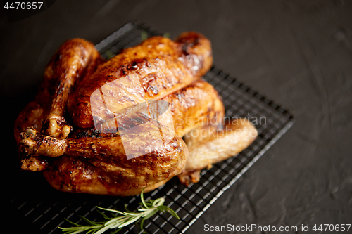 Image of Homemade baked chicken with rosemary herbs