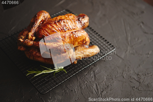 Image of Homemade baked chicken with rosemary herbs