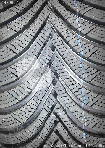 Image of Winter tire for the car, close-up