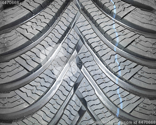 Image of Winter tire for the car, close-up
