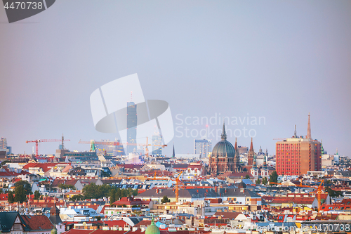 Image of Vienna aerial view in the evening