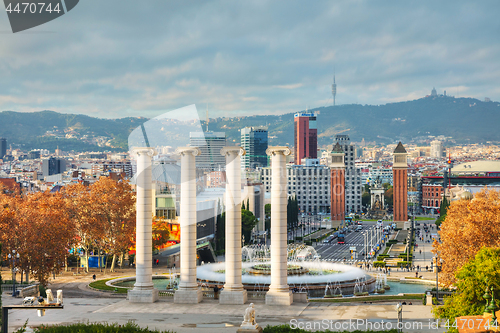 Image of Overview of the city from the Montjuic hill