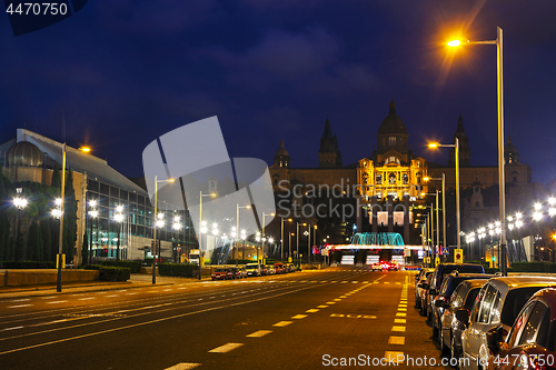 Image of Montjuic hill in Barcelona, Spain