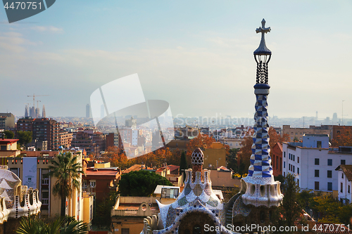 Image of Overview of the city from park Guell 
