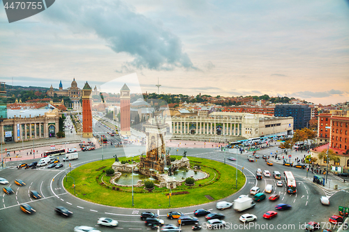 Image of Aerial overview on Plaza Espanya