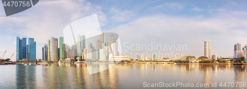 Image of Singapore financial district in the morning