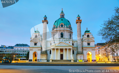 Image of St. Charles\'s Church (Karlskirche) in Vienna, Austria