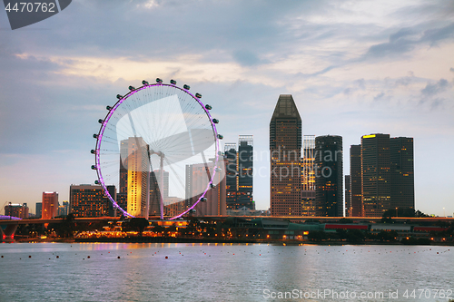 Image of Downtown Singapore as seen from the Marina Bay