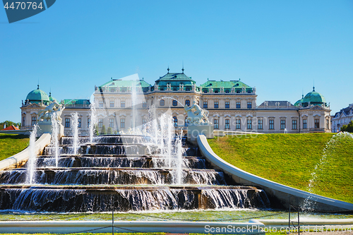 Image of Belvedere palace in Vienna, Austria in the morning