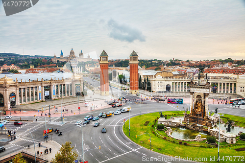 Image of Aerial overview on Plaza Espanya