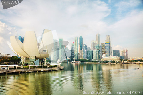 Image of Singapore financial district in the morning