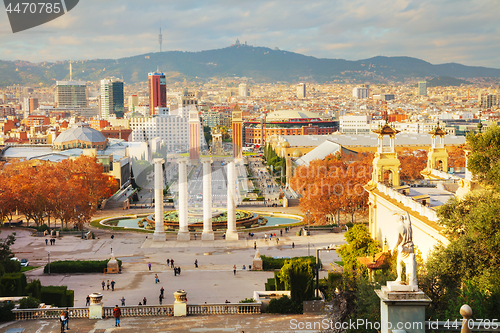 Image of Overview of the city from the Montjuic hill