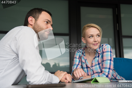 Image of Business Team At A Meeting at modern office building