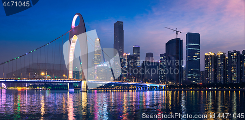 Image of  Guangzhou skyline. Guangzhou, China