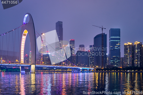 Image of  Guangzhou skyline. Guangzhou, China