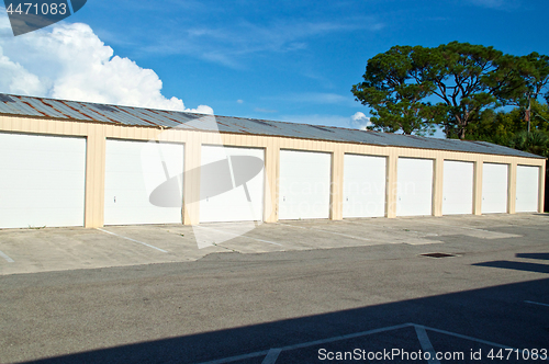 Image of Closed multi unit storage building or garage