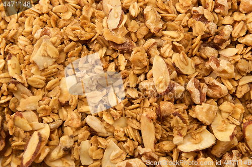 Image of organic granola closeup