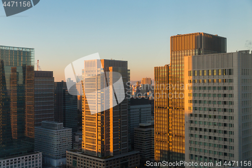 Image of skyscrapers or office buildings in tokyo city