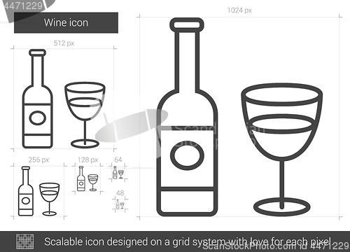 Image of Wine line icon.