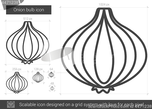 Image of Onion bulb line icon.