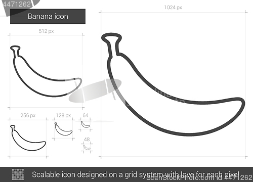 Image of Banana line icon.