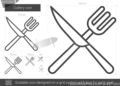 Image of Cutlery line icon.