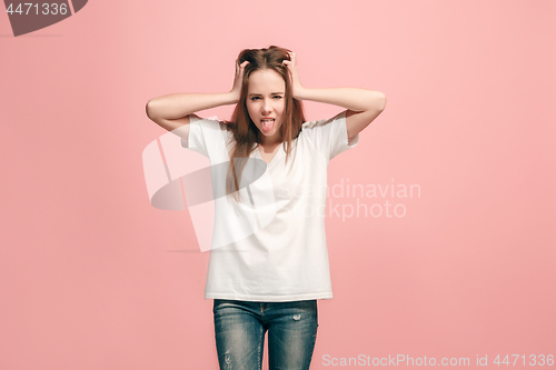 Image of The squint eyed teen girl with weird expression